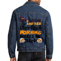 Birthday Burning Skull Funny Gift Men Denim Jacket | Artistshot