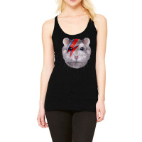 Womens Grey Dwarf Hamster With Red Lightning Bolt Painted On Face Racerback Tank | Artistshot