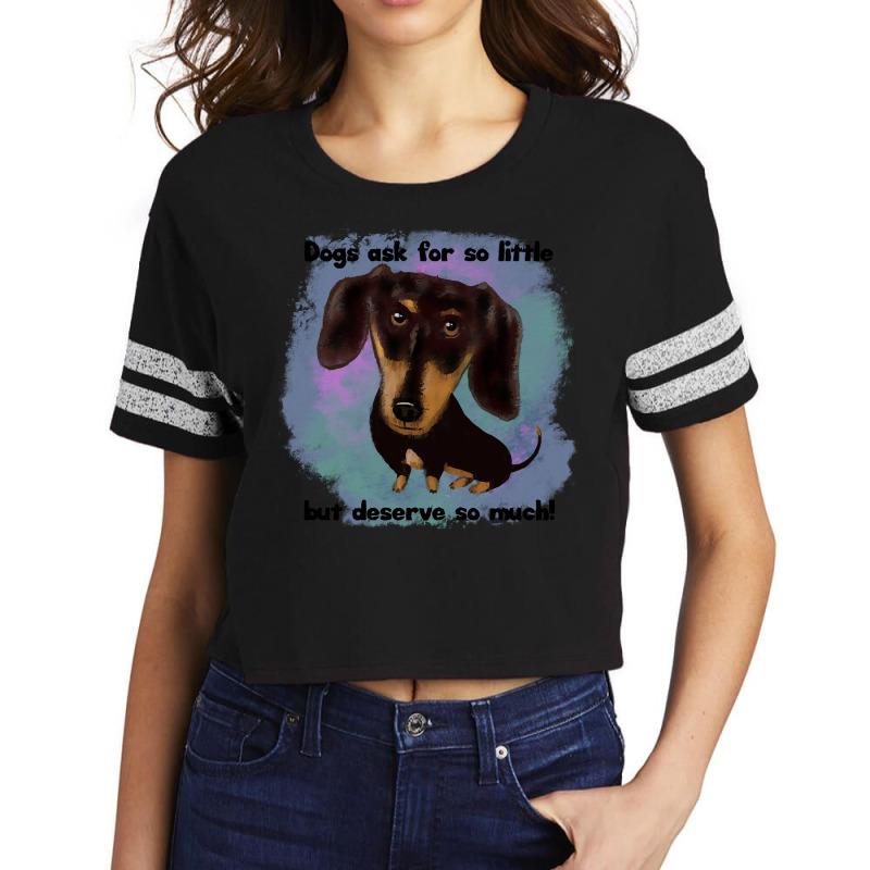 Dachshund Dog T  Shirt Cute Black And Tan Dachshund T  Shirt Scorecard Crop Tee by unwieldystatement | Artistshot