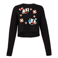 Retro Vintage  Gaming Art.png Cropped Sweater | Artistshot