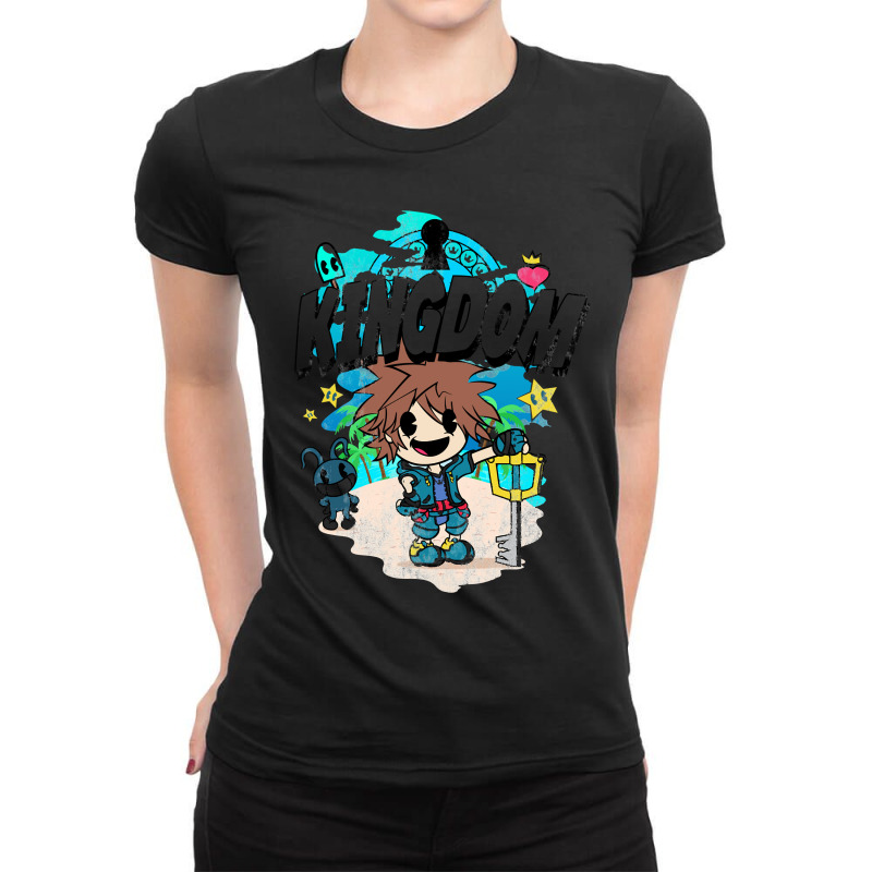 Retro Vintage  Video Game Characters Video Game.png Ladies Fitted T-Shirt by Artist-Cayden | Artistshot