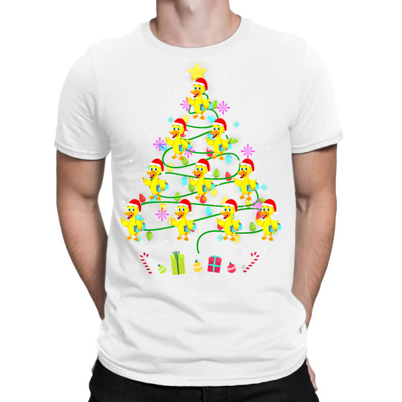 Funny Duck Christmas Tree Color Led Light T Shirt T-shirt | Artistshot