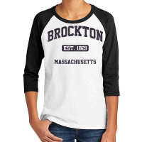 Brockton Massachusetts Ma Vintage State Athletic Style T Shirt Youth 3/4 Sleeve | Artistshot