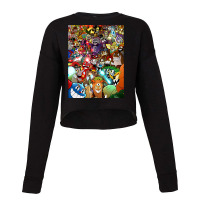 Vintage Photographic  Game Arts Characters.png Cropped Sweater | Artistshot