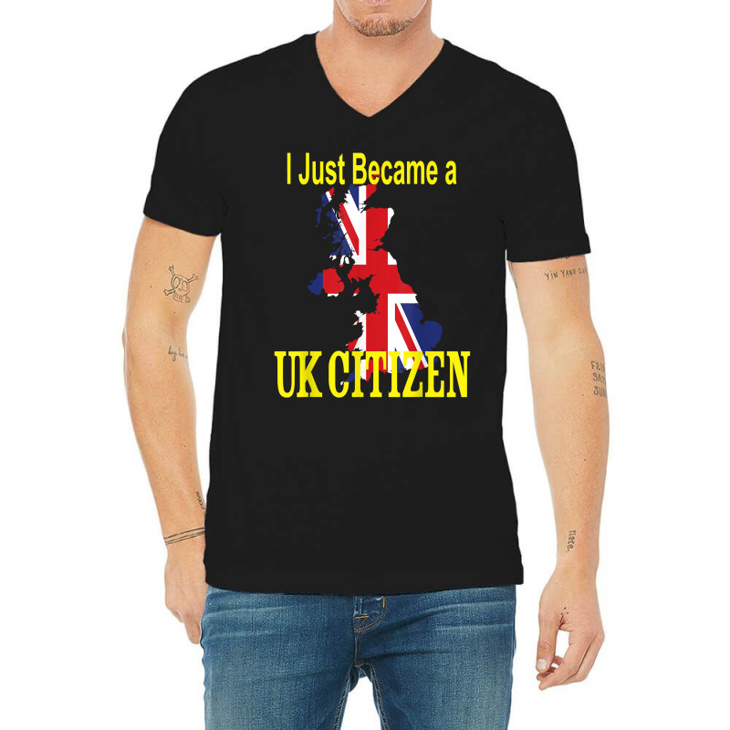 I Just Became A Uk Citizen   New British National T Shirt V-neck Tee | Artistshot