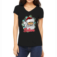 Believe Christmas Women's V-neck T-shirt | Artistshot