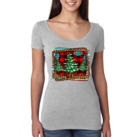 Merry Christmas Background Women's Triblend Scoop T-shirt | Artistshot