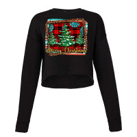 Merry Christmas Background Cropped Sweater | Artistshot