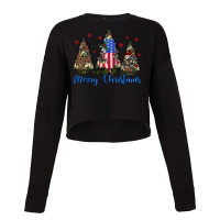 Camouflage Trees Merry Christmas Cropped Sweater | Artistshot