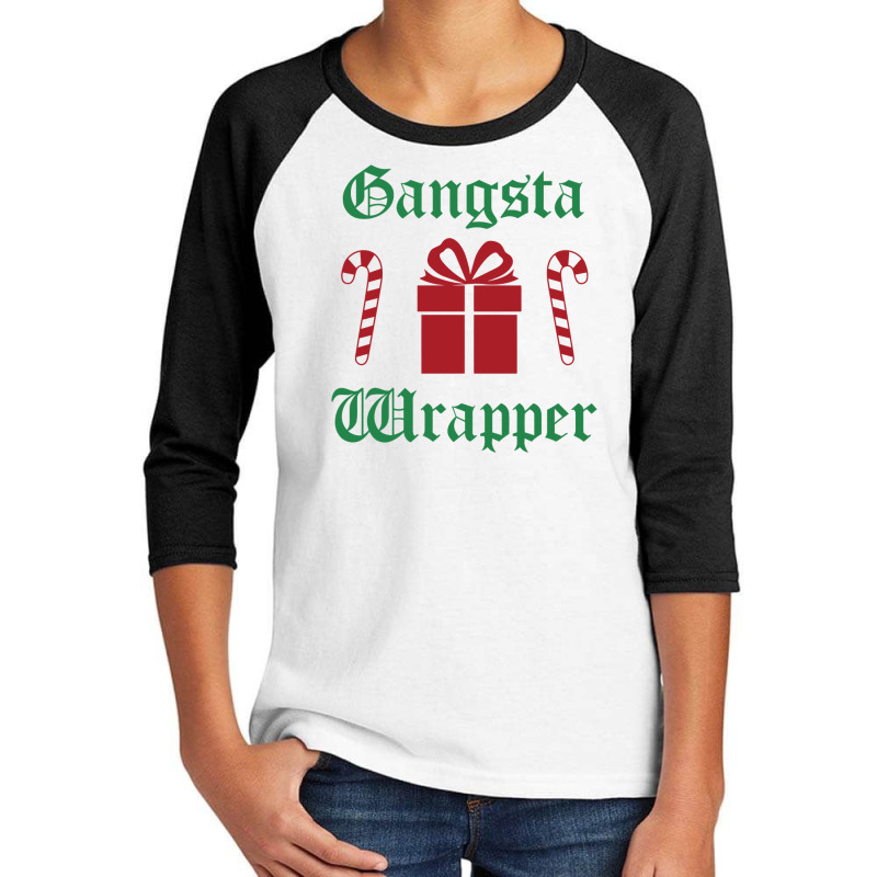 Gangsta Wrapper  Funny Christmas Youth 3/4 Sleeve | Artistshot