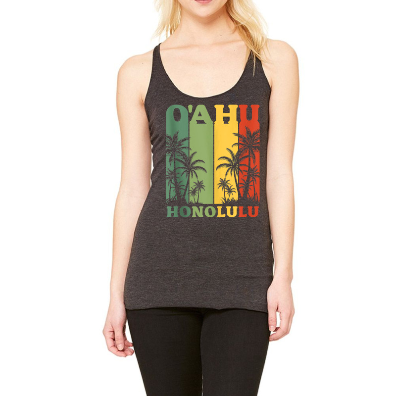 Hawaii Lover Island Palms Oahu Honolulu Hawaiian Tank Top Racerback Tank by diles | Artistshot