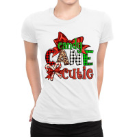 Candy Cane Cutie Christmas Ladies Fitted T-shirt | Artistshot