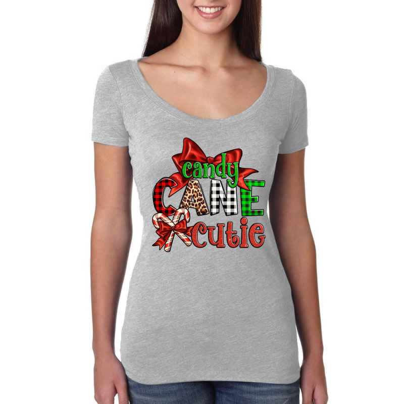 Candy Cane Cutie Christmas Women's Triblend Scoop T-shirt | Artistshot