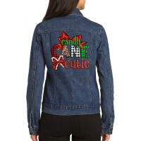 Candy Cane Cutie Christmas Ladies Denim Jacket | Artistshot