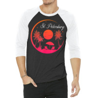 St. Petersburg City Fl Beach Sunset Summer Family Vacation T Shirt 3/4 Sleeve Shirt | Artistshot