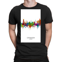 Copenhagen Denmark Skyline T-shirt | Artistshot