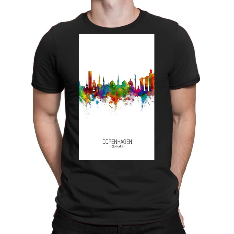 Copenhagen Denmark Skyline T-shirt | Artistshot