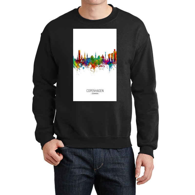 Copenhagen Denmark Skyline Crewneck Sweatshirt | Artistshot