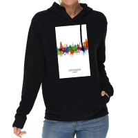 Copenhagen Denmark Skyline Lightweight Hoodie | Artistshot