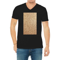 Copper Rose Gold Metallic Glitter V-neck Tee | Artistshot