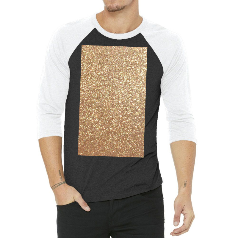 Copper Rose Gold Metallic Glitter 3/4 Sleeve Shirt | Artistshot