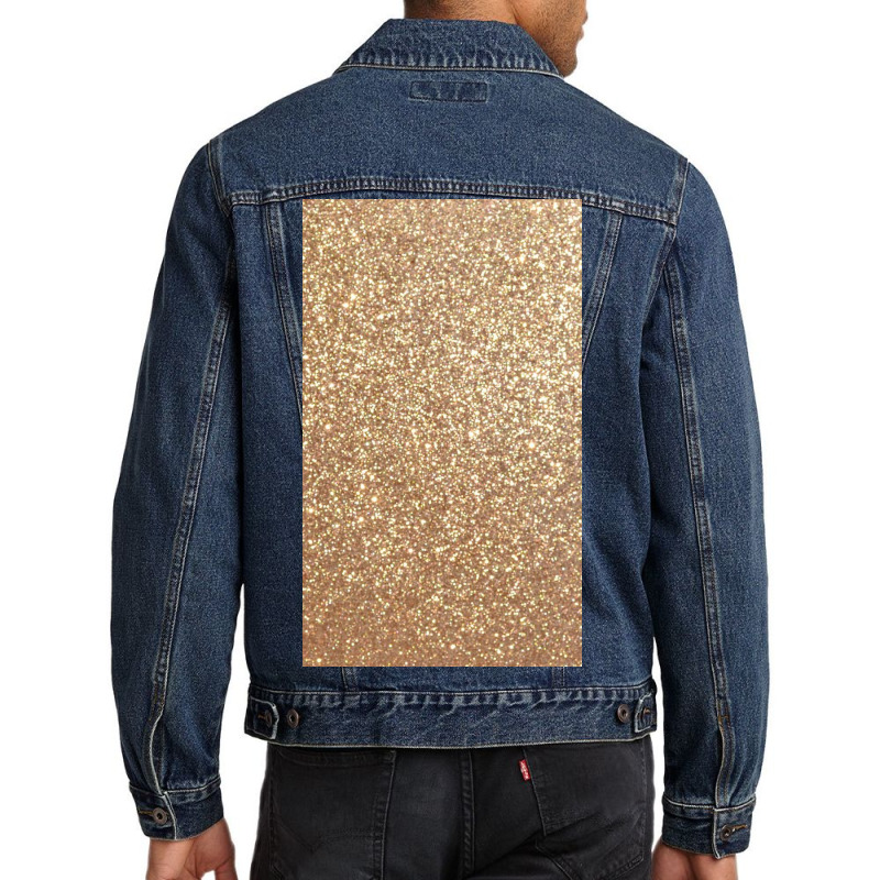 Copper Rose Gold Metallic Glitter Men Denim Jacket | Artistshot