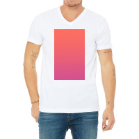 Coral And Pink Gradient V-neck Tee | Artistshot