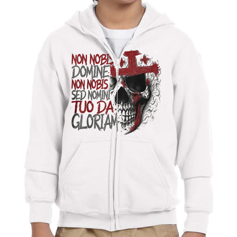 Non Nobis Domine T Shirt Youth Zipper Hoodie by diles | Artistshot