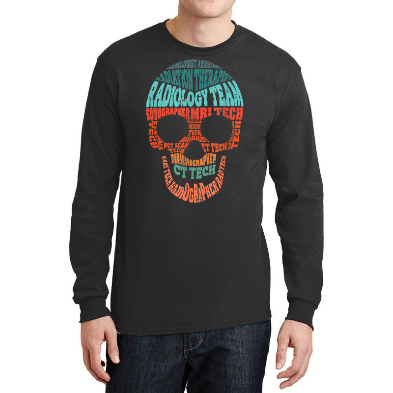 Skull Radiologic Technologist Ct Rt Radiology Sonographer T Shirt Long Sleeve Shirts by gehriglyssy | Artistshot