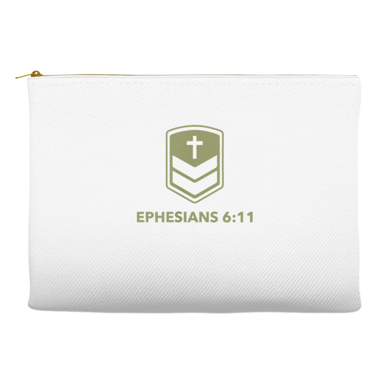 God's Armor Warrior Ephesus 611 Front And Back Design T Shirt Accessory Pouches | Artistshot