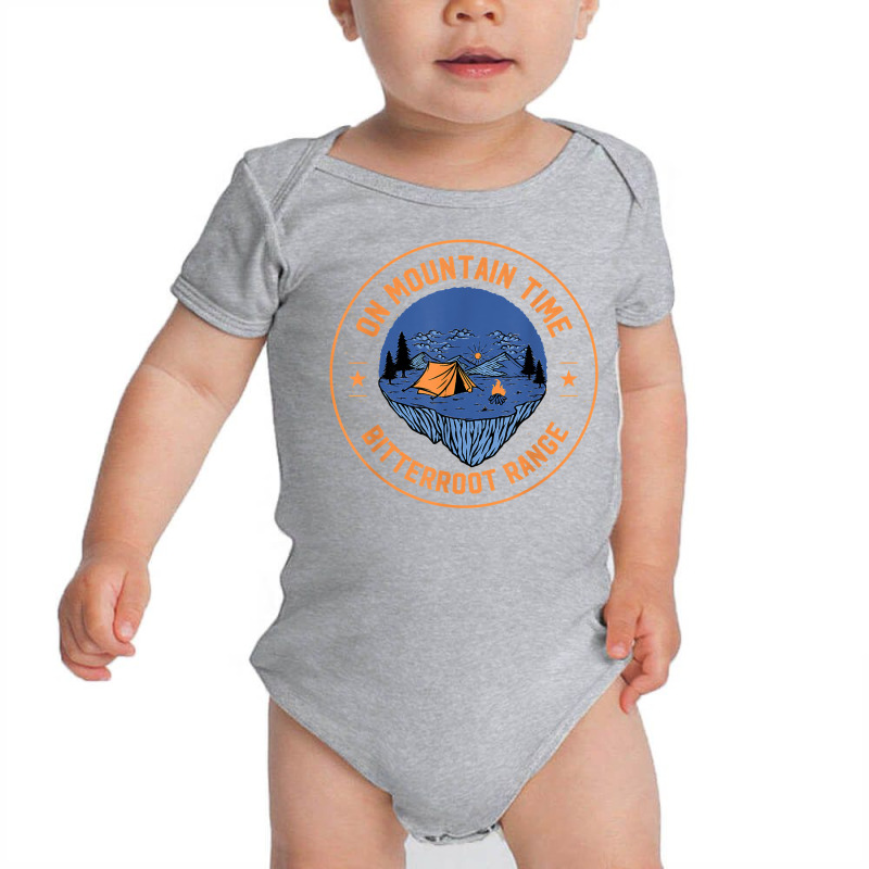 On Mountain Time Bitterroot Range Hiking Idaho Hiker Outdoor T Shirt Baby Bodysuit by RolaLuken | Artistshot