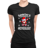 Santa's Favorite Anesthesiologist Christmas T Shirt Ladies Fitted T-shirt | Artistshot