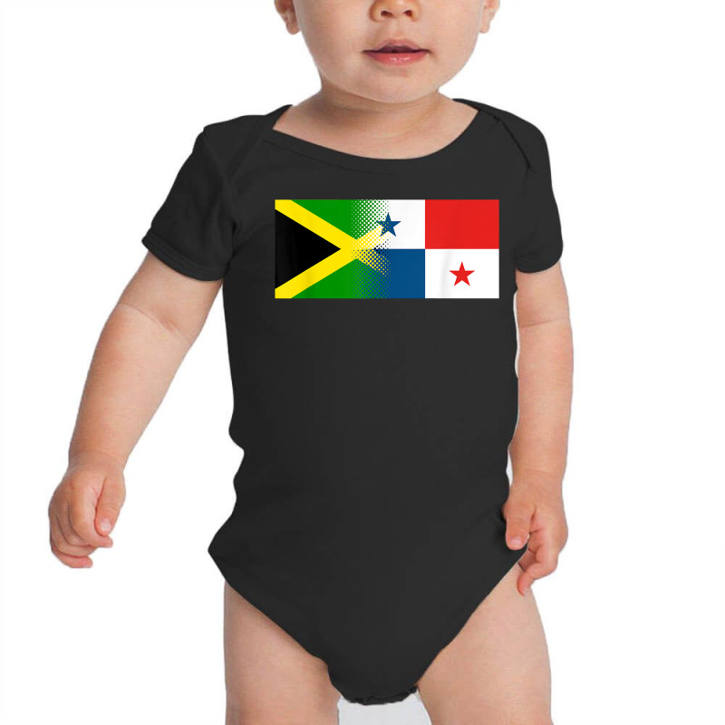 Jamaican Panamanian Flag Jamaica Panama T Shirt Baby Bodysuit by AbidahToenges | Artistshot