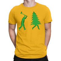 Funny Christmas Tree Is Chased T-shirt | Artistshot