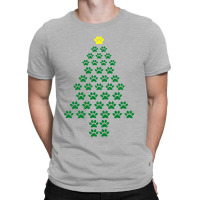 Funny Christmas Tee Paw Print Xmas T-shirt | Artistshot