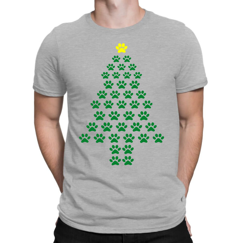 Funny Christmas Tee Paw Print Xmas T-shirt | Artistshot