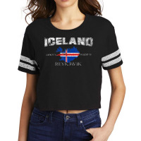 Iceland Flag Map, Localization Of Iceland, Reykjavik Tours T Shirt Scorecard Crop Tee | Artistshot