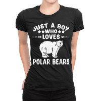 Just A Boy Who Loves Polar Bears Shirt Gift Polar Bear Lover T Shirt Ladies Fitted T-shirt | Artistshot