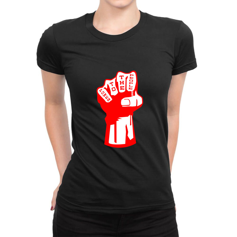 Power To The People Ladies Fitted T-Shirt by bungadaun | Artistshot