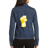 Power To The People Ladies Denim Jacket | Artistshot