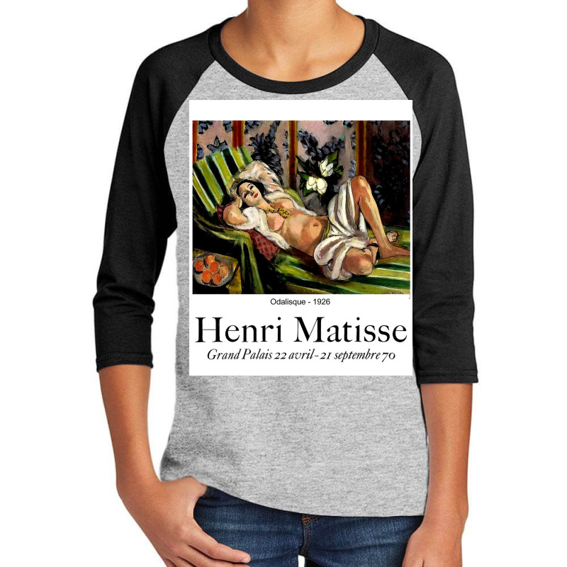 Henri Odalisque Exhibit Advertising Print Youth 3/4 Sleeve by Wilma N | Artistshot