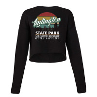 Ludington State Park With Gps Location Pullover Hoodie Cropped Sweater | Artistshot