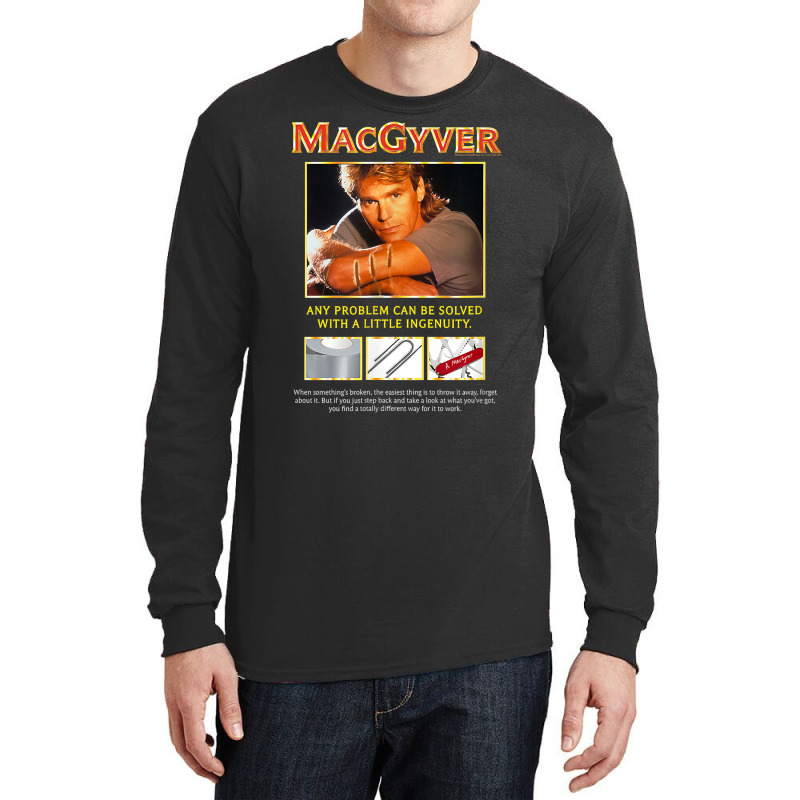 Macgyver Original Series Ingenuity T Shirt Long Sleeve Shirts | Artistshot