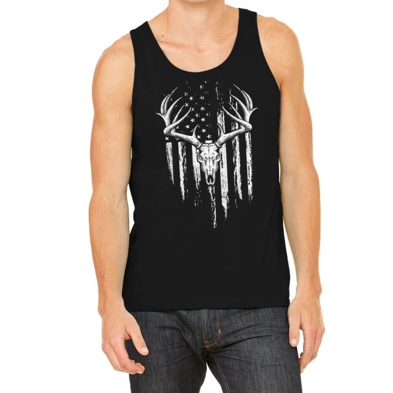 Deer Hunting American Flag Bowhunting Whitetail Bow Hunter T Shirt Tank Top | Artistshot