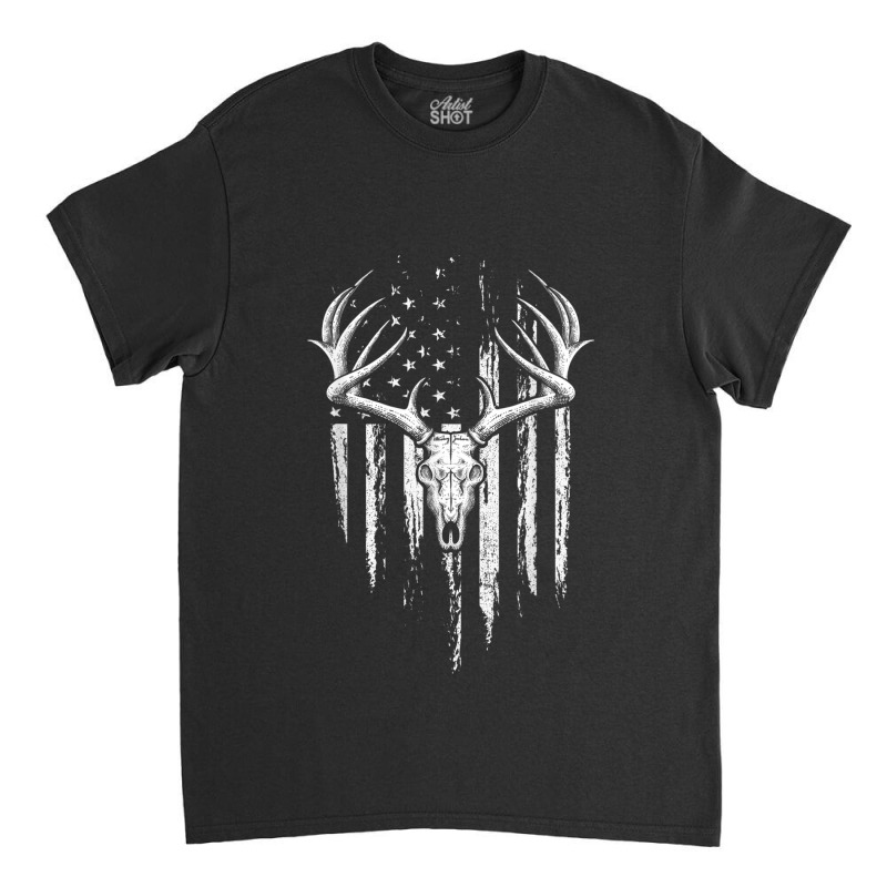 Deer Hunting American Flag Bowhunting Whitetail Bow Hunter T Shirt Classic T-shirt | Artistshot