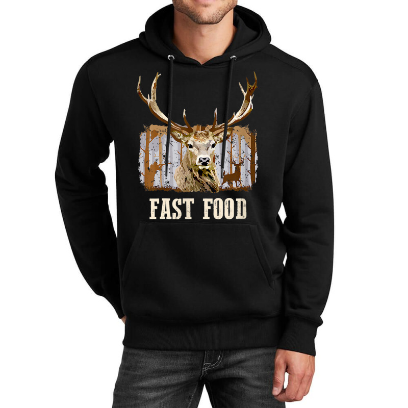 Funny Deer Hunting Season Fast Food Hunter T Shirt Unisex Hoodie | Artistshot