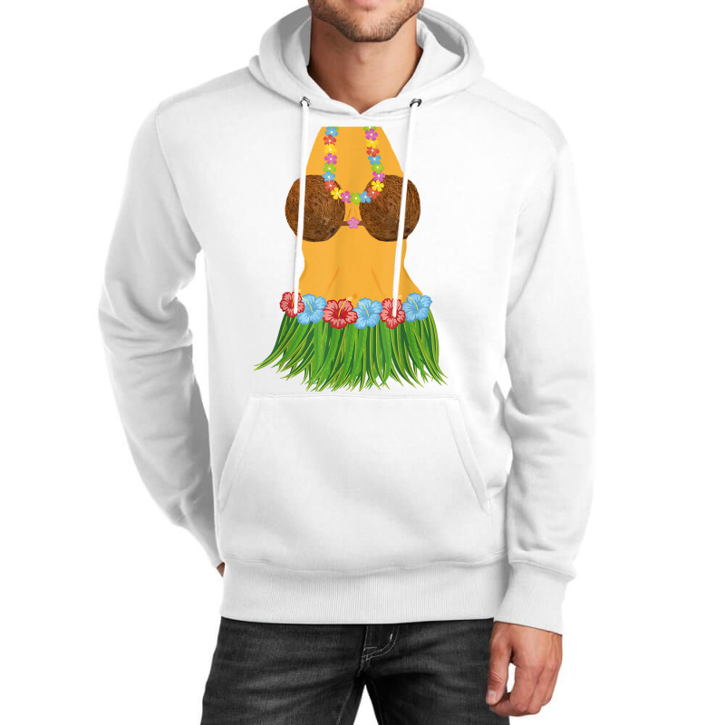 Hula Dancer Shirt Lei Flowers Coconut Bra Grass Skirt Unisex Hoodie | Artistshot