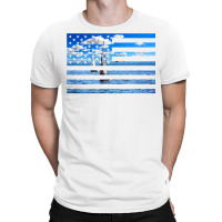 Sail Boats On American Flag  Usa Sailing  Sailor T Shirt T-shirt | Artistshot