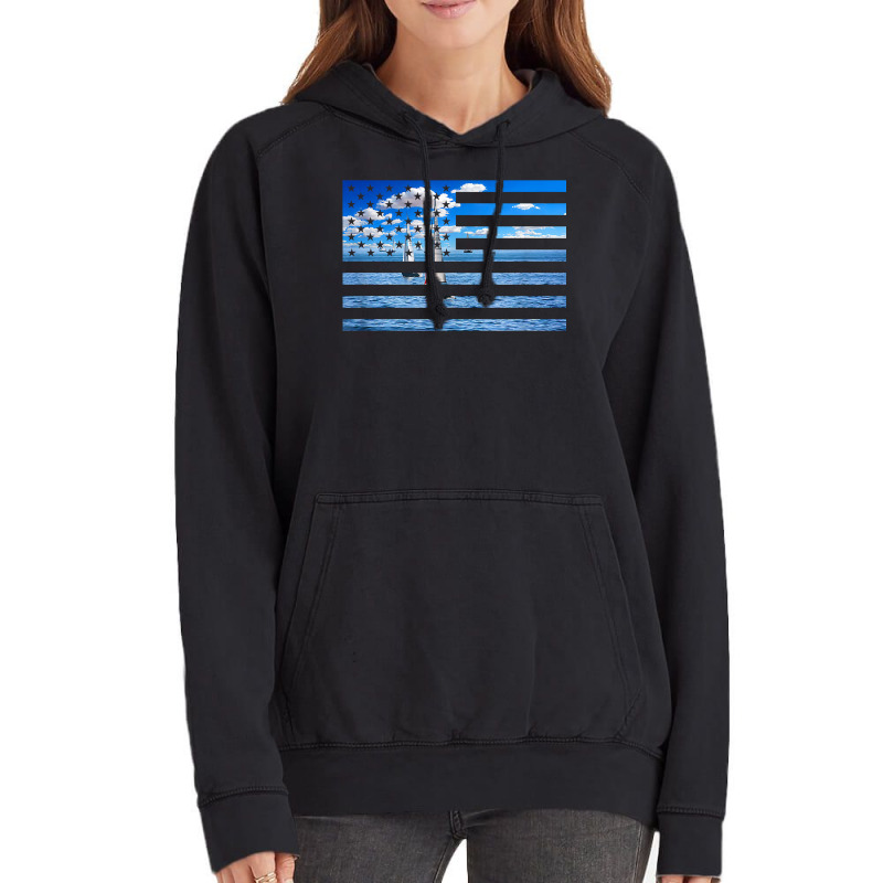 Sail Boats On American Flag  Usa Sailing  Sailor T Shirt Vintage Hoodie | Artistshot