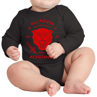 All Power To The People Long Sleeve Baby Bodysuit | Artistshot